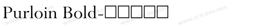 Purloin Bold字体转换